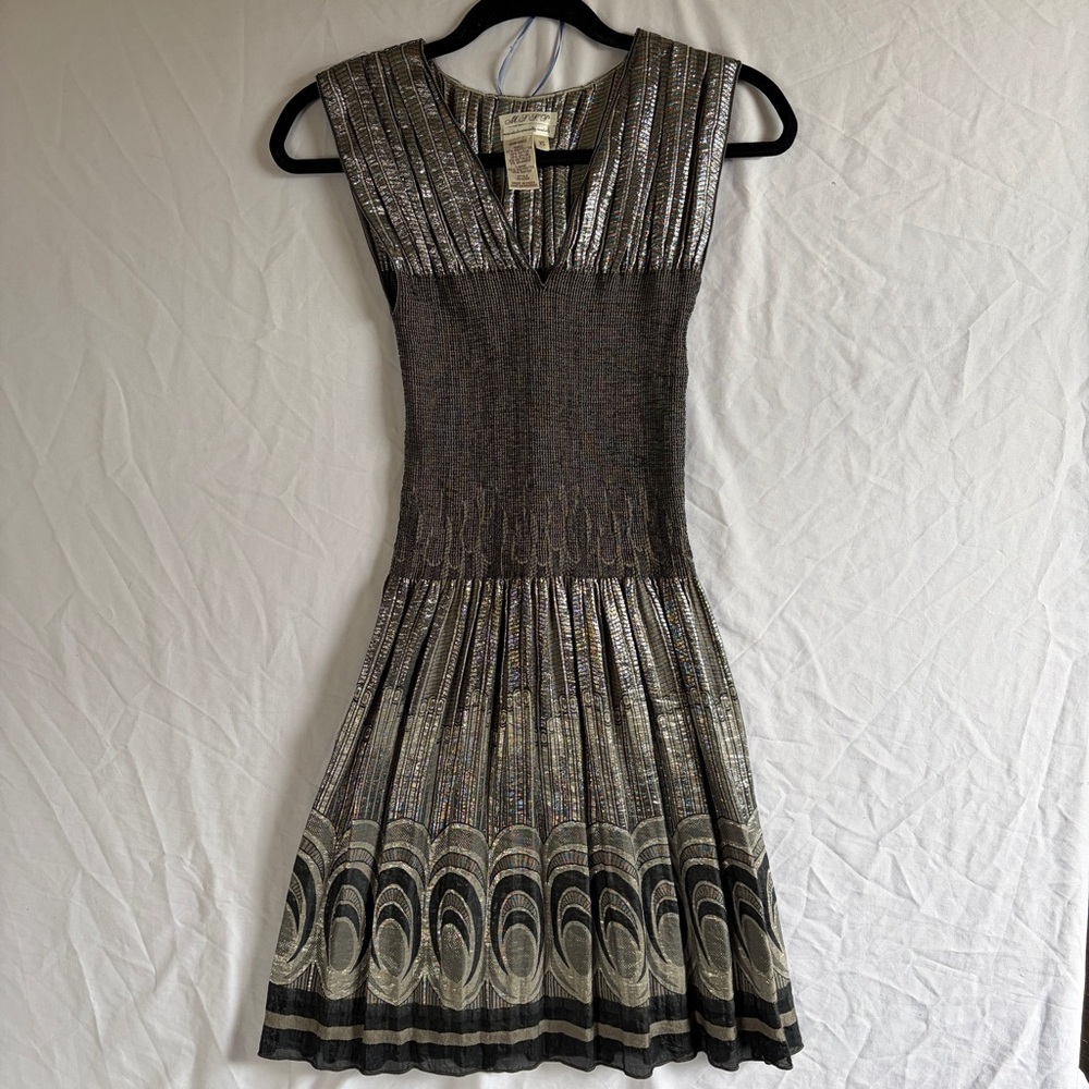 Max Studio Specialty Products Metallic Silver Dress